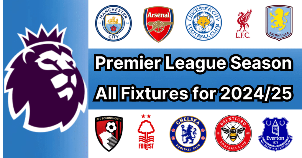 Premier League Season,premier league schedule,Fixtures